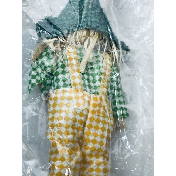 BOO-tique Halloween 7” Wooden Primitive Scarecrow With Jack-O’-Lantern Vintage - Picture 10 of 10